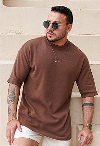 Camiseta Oversized Marrom Chocolate