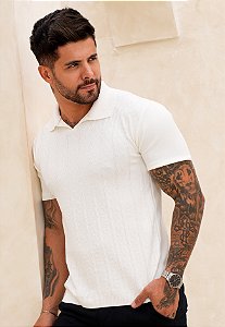 Camiseta Tricot Texturizada Off White