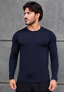 Blusa Manga Longa Azul Marinho