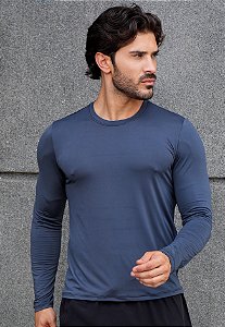 Blusa Manga Longa Cinza Grafite