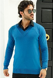 Suéter Gola V Azul