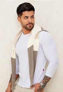 Blusa Manga Longa Canelada Branca