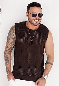 Regata Tricot Marrom Café