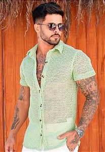 Camisa Crochê Verde
