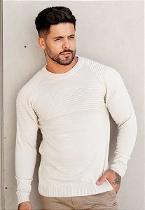 Suéter Tricot Texturizado Off White