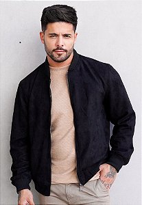 Jaqueta Suede Preta