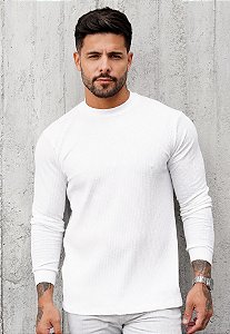 Suéter Algodão Canelado Off White