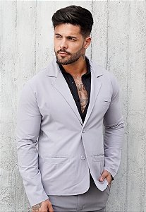 Blazer Alfaiataria Cinza Gelo