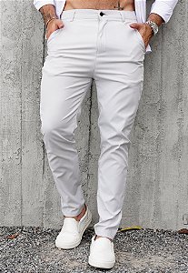 Calça Alfaiataria Poliamida Off White