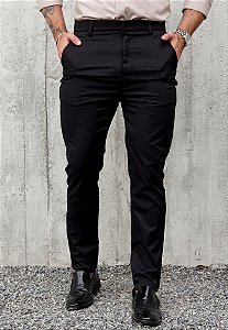 Calça Alfaiataria Poliamida Preta