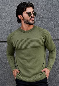 Suéter Tricot Texturizado Verde