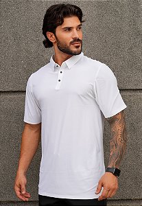 Camiseta Polo Dry Fit Branca