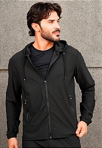 Jaqueta Esportiva Impermeável Preta