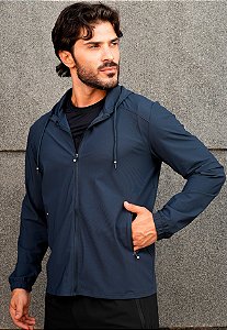 Jaqueta Esportiva Impermeável Azul Petróleo
