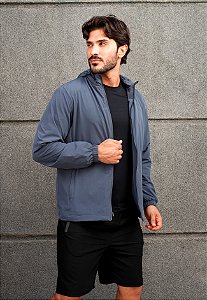 Jaqueta Esportiva Impermeável Cinza Grafite