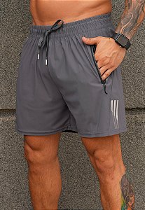 Shorts Dry Fit Cinza Grafite