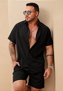 Conjunto Crepe Light Preto