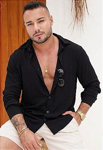 Camisa Duna Manga Longa Preta