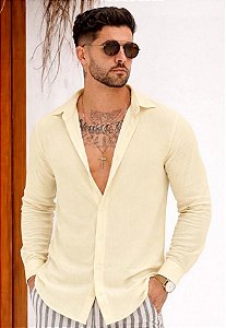 Camisa Duna Manga Longa Amarelo Bebê