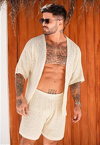 Conjunto Tricot Marfim