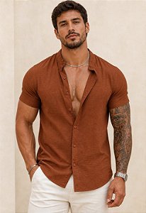 Camisa Duna Gola Padre Terracota