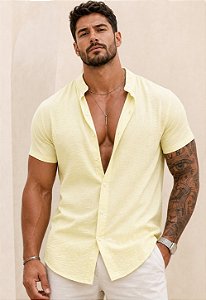 Camisa Duna Gola Padre Amarelo Bebê