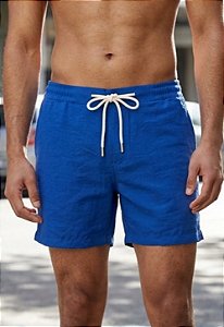 Shorts Alfaiataria Linho Azul Bic