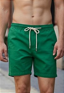 Shorts Alfaiataria Linho Verde Bandeira