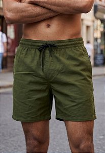 Shorts Linho Verde Militar