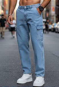 Calça Cargo Jeans Clara