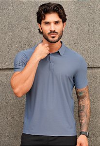 Camiseta Polo Dry Fit Cinza