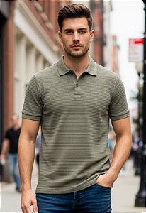 Camiseta Polo Texturizada Verde