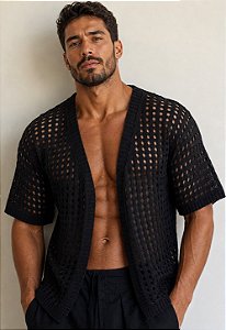 Kimono Tricot Preto