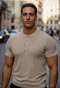 Camiseta Tricot Texturizada Nude