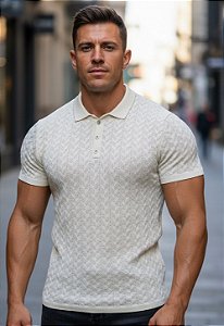 Camiseta Tricot Texturizada Off White