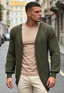 Cardigan Tricot Verde