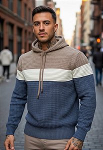 Casaco Tricot Tricolor Cold
