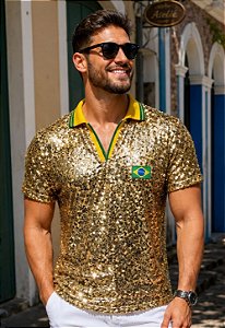 Camiseta Paetê Brasil