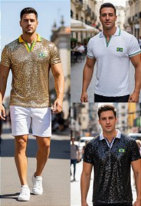 Camiseta Paetê Brasil