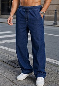 Calça Baggy Jeans Escura