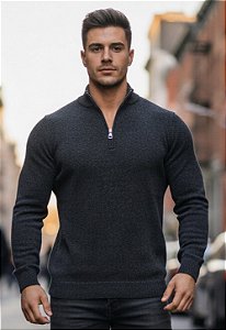 Suéter Tricot Gola Zíper Urban