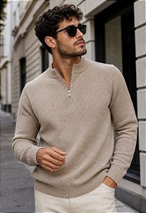 Suéter Tricot Gola Zíper Urban