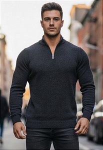 Suéter Tricot Gola Zíper Urban