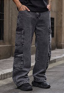Calça Cargo Jeans Estonada