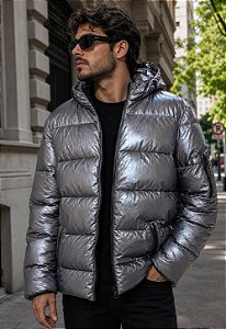 Jaqueta Puffer Metalizada