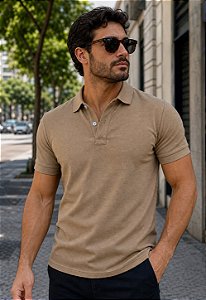 Camiseta Polo Texturizada Elegance