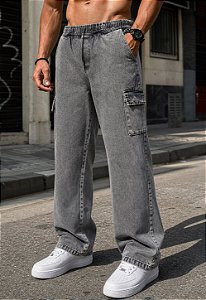 Calça Cargo Baggy Jeans Estonada