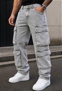 Calça Cargo Baggy Jeans Estonada