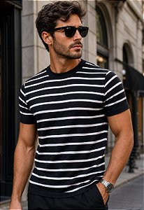 Camiseta Tricot Bicolor
