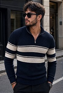 Suéter Tricot Gola Zíper Skyline